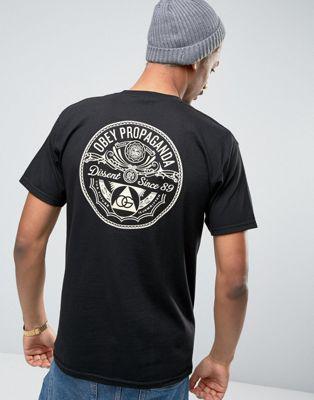 Obey - T-shirt Con Stampa A Timbro Sul Retro