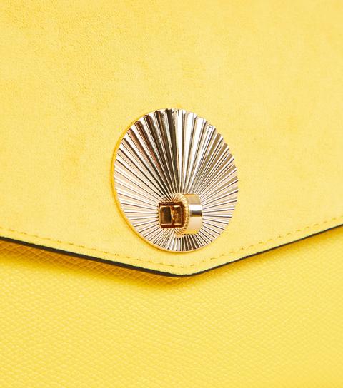 new look yellow clutch bag