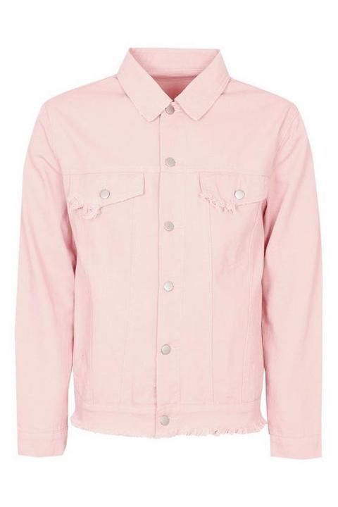 dusky pink denim jacket