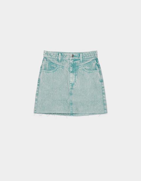 Falda Denim Acid Wash