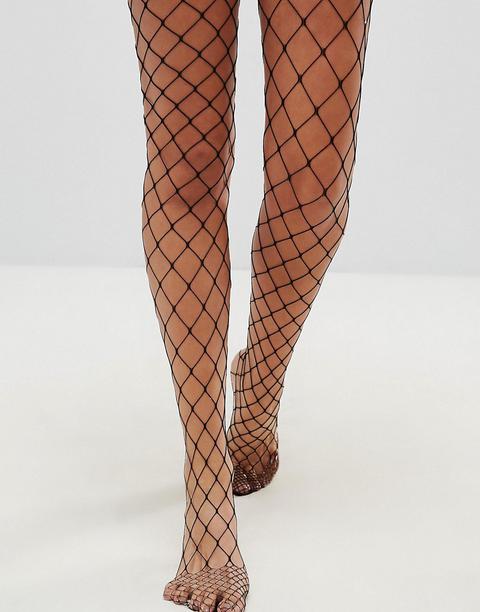 Asos Design Oversized Fishnet Tights-black