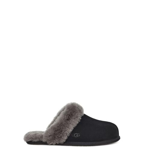 Ugg Women's Scuffette Ii Slipper In Black/grey, Size 3, Suede