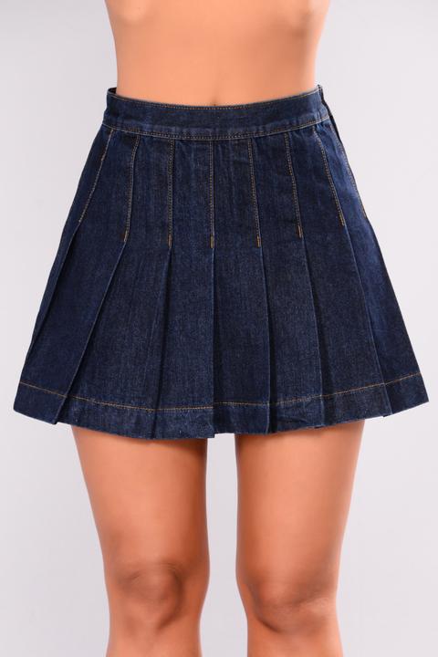 Nakita Denim Skirt - Dark Denim