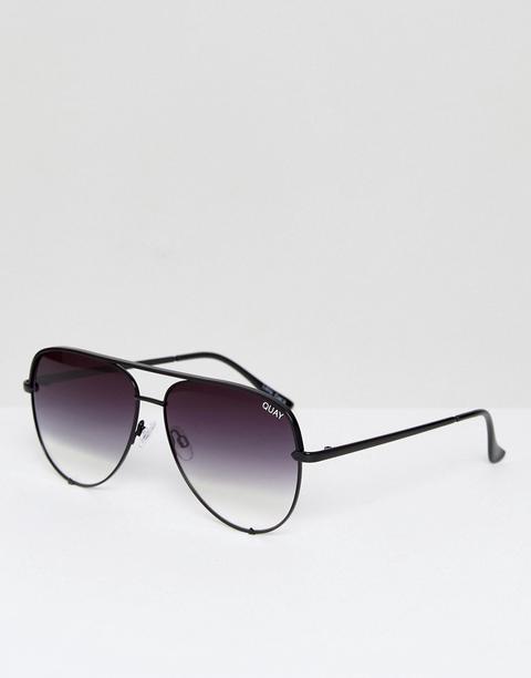 Quay Australia High Key Sunglasses In Black Fade