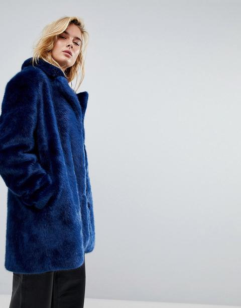 Moss Copenhagen - Pelliccia Sintetica - Blu