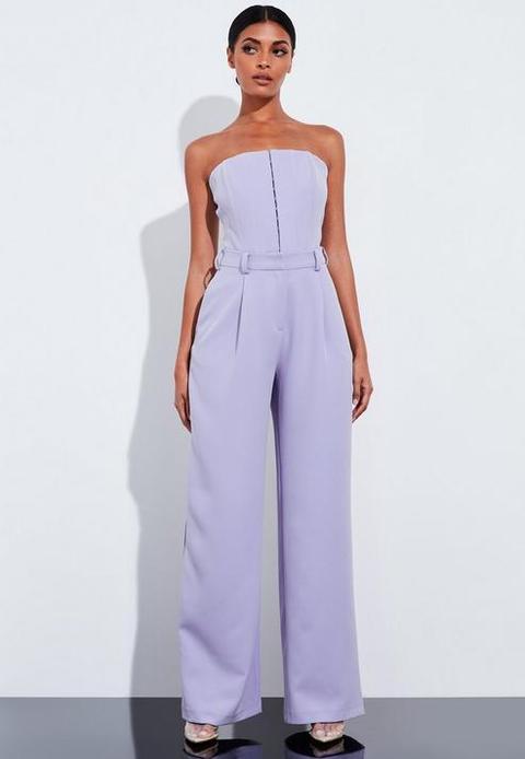 Lilac Super High Waisted Wide Leg Trousers, Lilac