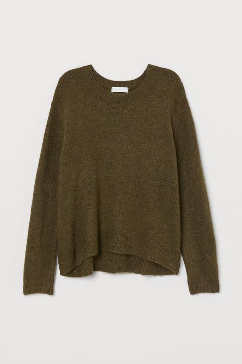 Fine-knit Jumper - Green