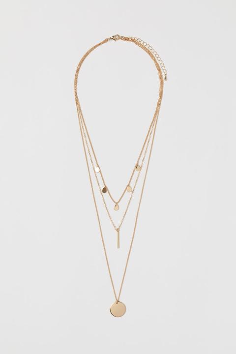 Dreireihige Kette - Gold - Damen