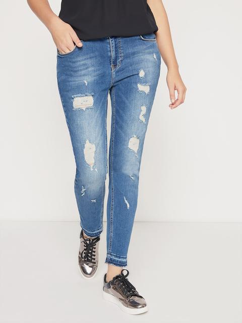 Jeans Skinny Con Strappi