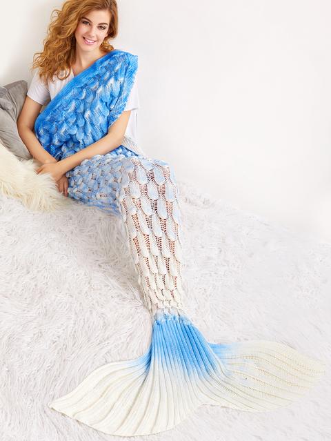 Coperta Forma Coda Di Sirena Perforata Ombre