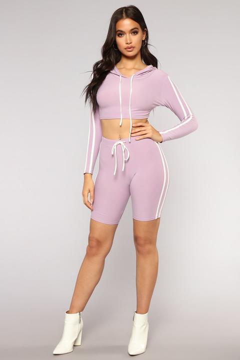 Time For Tennis Long Sleeve Set - Lilac
