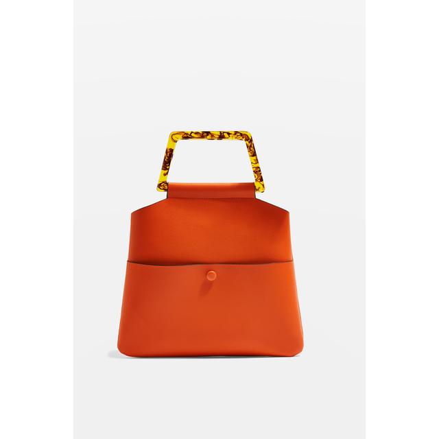 orange clutch bag topshop