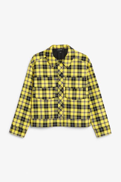 yellow check jacket