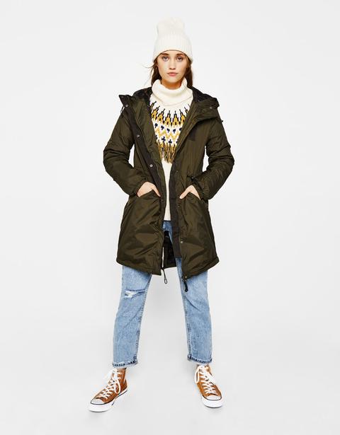 Parka Ligera Con Capucha