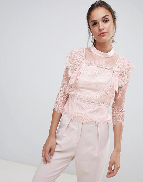 Coast - Top In Pizzo Stile Vittoriano - Rosa