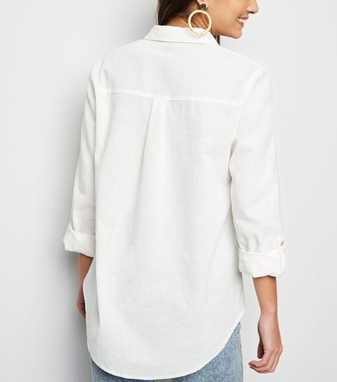 New look white long sleeve top Clearance