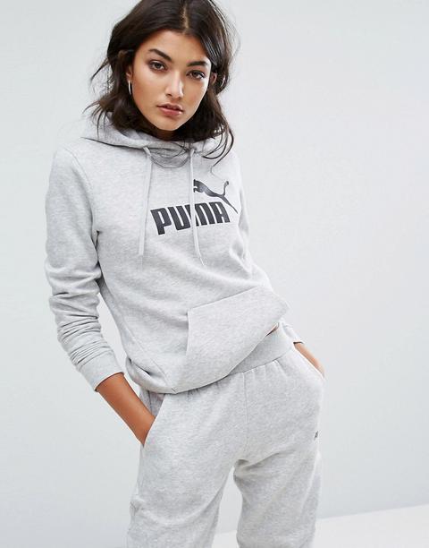 Puma Essentials - Felpa Grigia Con Cappuccio - Grigio