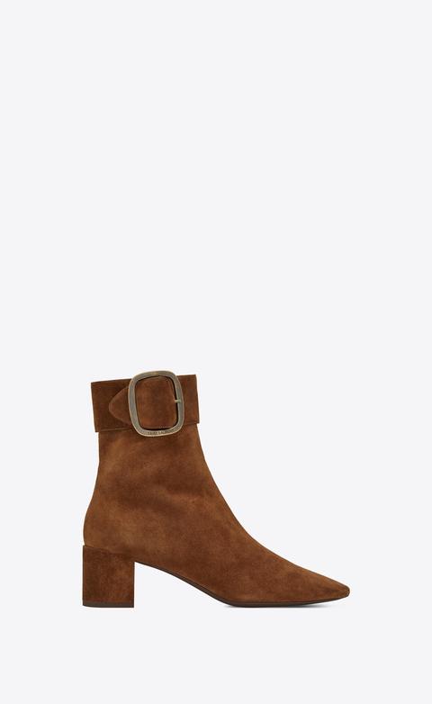 Joplin Buckle Booties In Suede