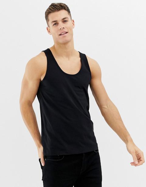 Asos Design - Canotta In Cotone Biologico Nera - Nero