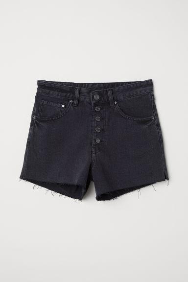 H & M - Shorts In Denim Mom Fit - Nero