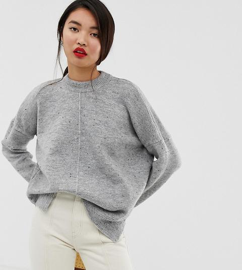 Warehouse - Maglione Girocollo Grigio - Grigio