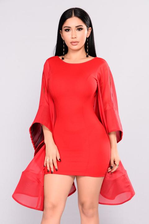 layla chiffon cape dress