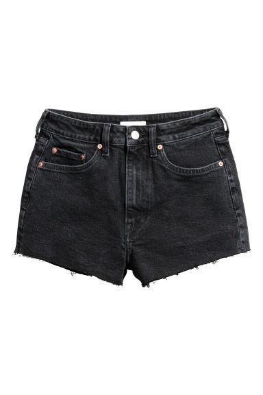 H & M - Shorts Di Jeans High Waist - Grigio