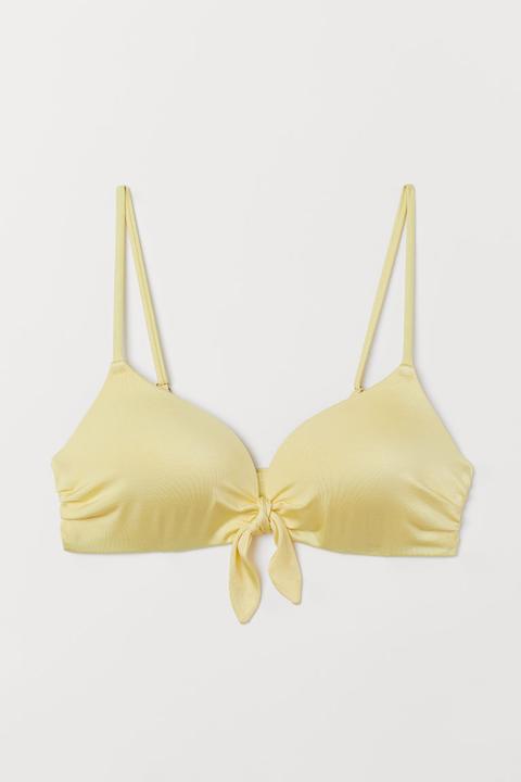 H & M - Top Bikini Push-up - Giallo