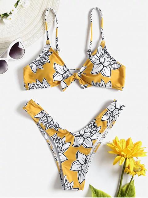 Bikini De Nudo De Flor De Loto