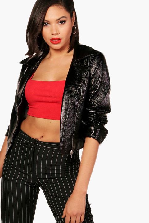 Vinyl Biker Jacket
