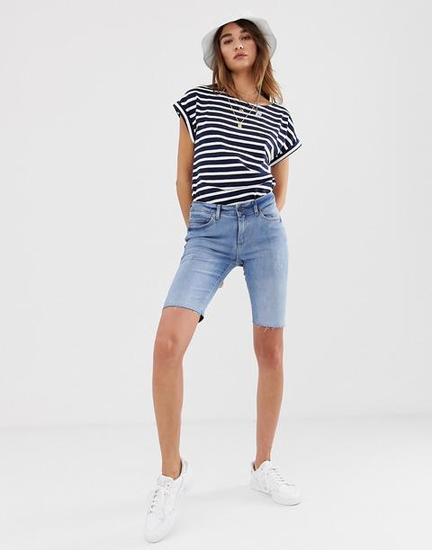 Noisy May - Leggings Corti Di Jeans - Blu