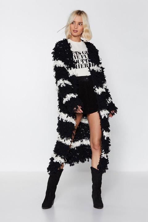nasty gal shaggy cardigan