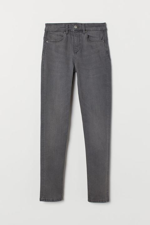 H & M - Skinny High Jeans - Grigio