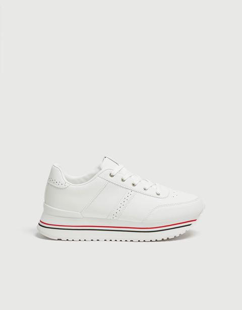 tennis blanche plateforme