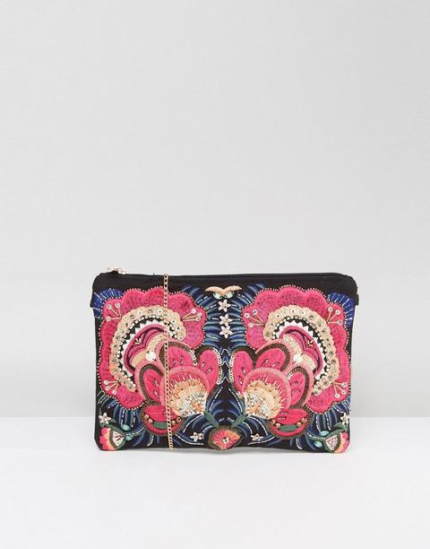 Clutch Con Adornos Florales De New Look