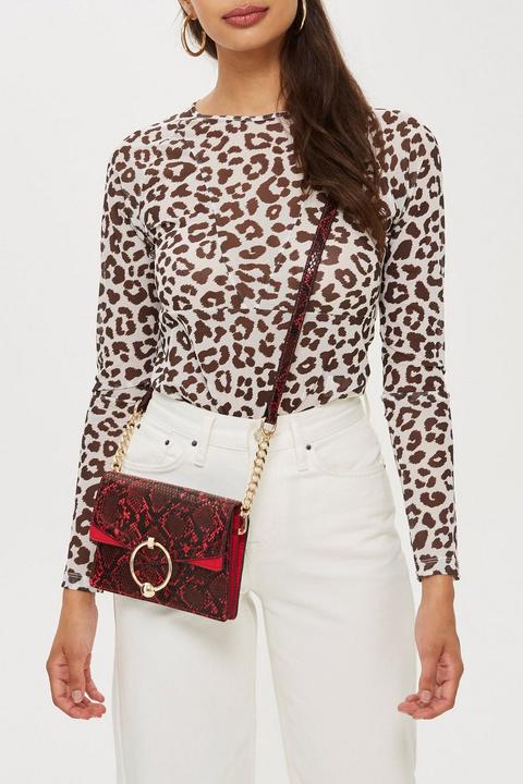 Selina Snake Effect Cross Body Bag