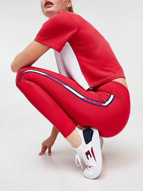 Legging Long À Bande De Logo
