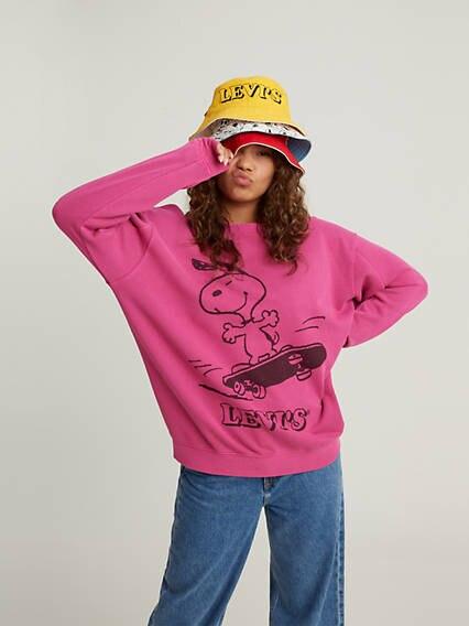 Levi's® X Peanuts Graphic Crew Sweatshirt Rosa / Fuschia