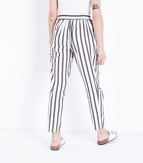 Green Stripe Tie Waist Trousers New Look by Sunshine Soul | Snap Fashion -  Shop Fashion in a Snap