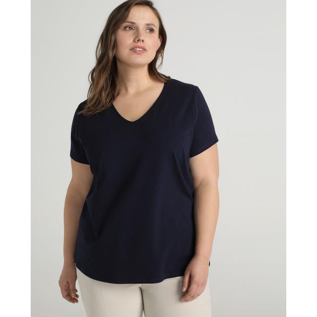 Woman Plus El Corte Inglés - Camiseta Básica De Mujer Talla Grande Con  Cuello En Pico from El Corte Ingles on 21 Buttons