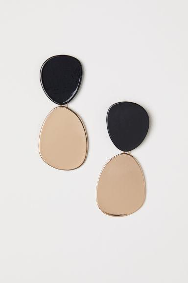 H & M - Large Earrings - Black