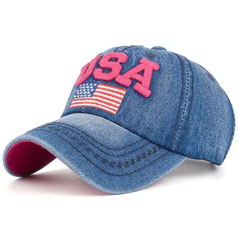 Usa Flag Embroidered Baseball Cap