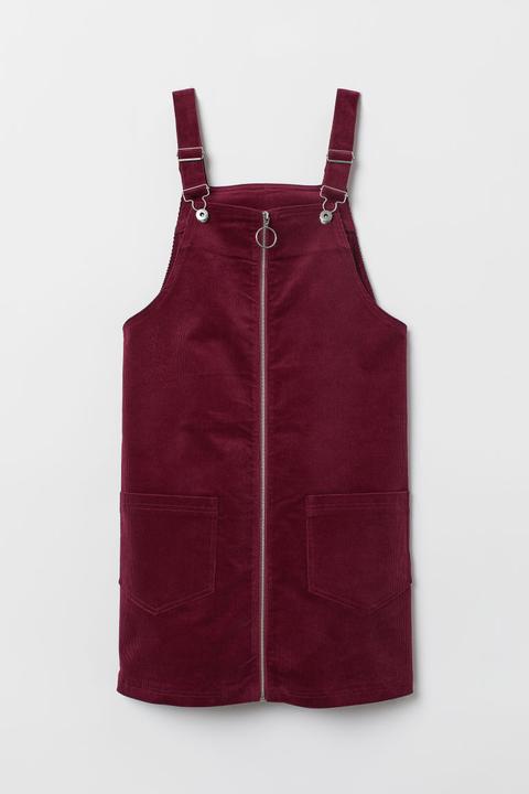 Dungaree Dress - Red