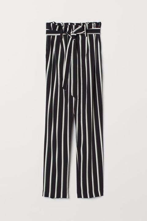 Paperbag-hose - Schwarz - Damen