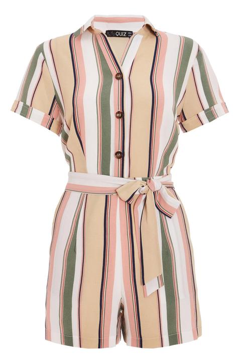 quiz striped playsuit