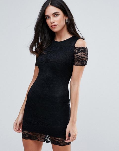 Ax Paris Cold Shoulder Lace Bodycon Dress