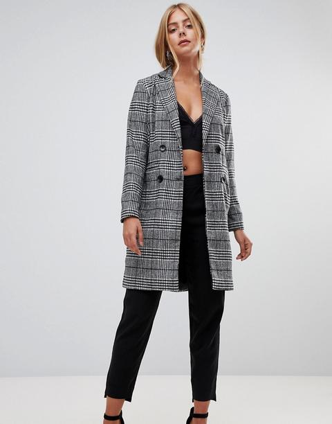 Parisian - Cappotto Slim A Quadri - Grigio