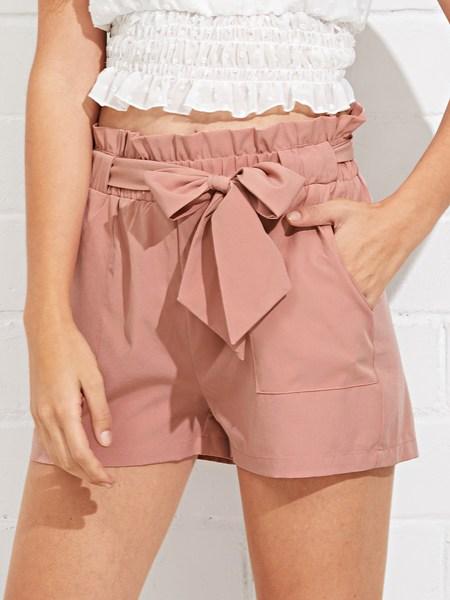 Pantaloncini Con Vita Arricciata