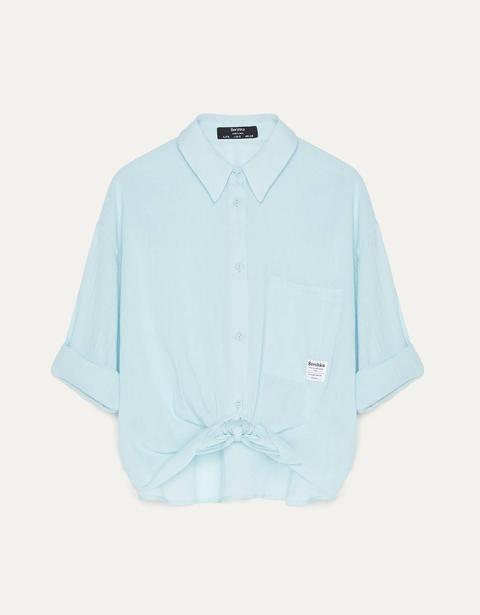 Camisa Con Nudo Delantero