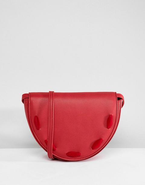 Liquorish - Borsa A Tracolla A Mezza Luna - Rosso